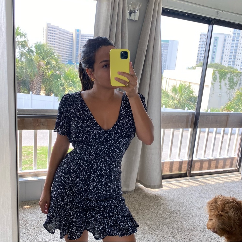 Black & White Floral Dress